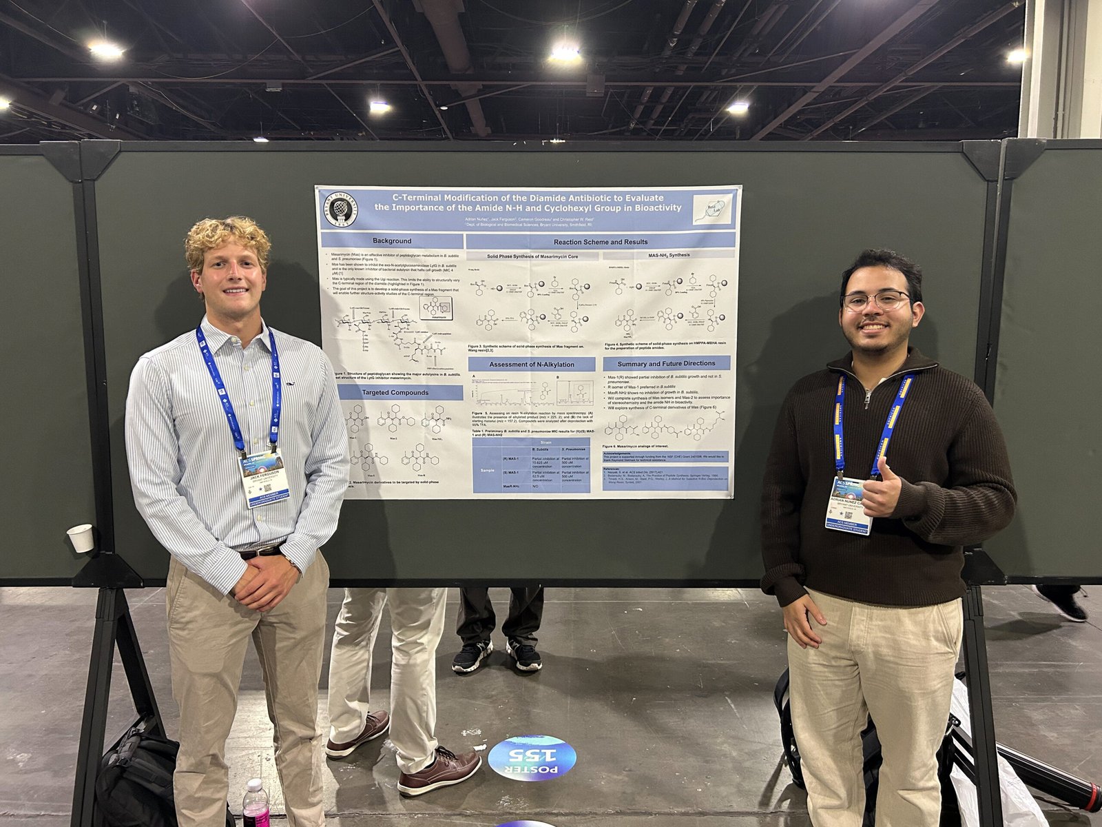 ACS Spring 2026 Atlanta - Students from Bryant University with their poster