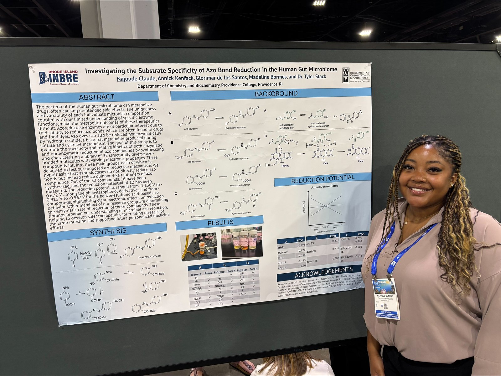 ACS Spring 2026 Atlanta - student from Providence College with their poster